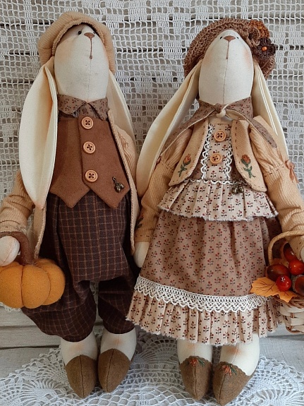 Игрушки из теплого хлопка в одежде из импортного хлопка и вельвета