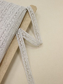 Кружево цв.св.серо-бежевый, ш.15мм, хлопок-90%, п/э-10%, рис.099/4