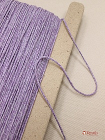 Шнур меланжевый цв.св.орхидея/св.серый, 2мм, хлопок-100%