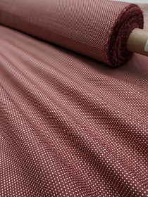 Импорт. хлопок "Горошек 1.5/2 " цв.бруснично-терракотовый, ш.1.45м, хлопок-100%, 115гр/м.кв