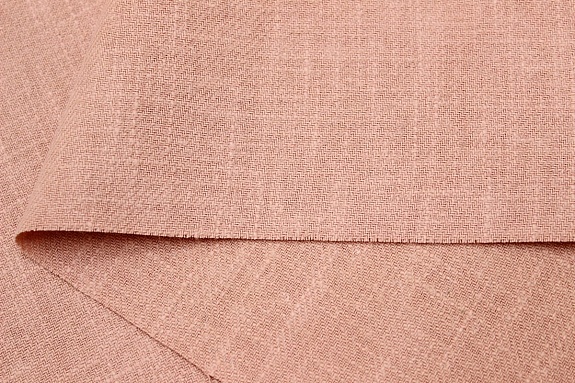 Крапива Рами (Ramie)-диагональ, цв.Пыльный розово-персиковый, ш.1.38м, крапива-100%, 240гр/м.кв