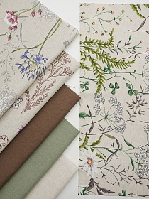 Набор тканей для рукоделия "Полулён: Льняное лето", 45*30 см, 6 шт