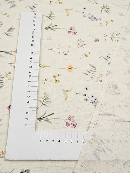 Хлопколен с вискозой Digital "Полевая флора-мелкие цветы" (комп) ш.2.5м, хл-50% вискоза-45% лен-5%
