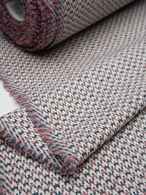 Шерсть пальтово-костюмная Твид "Букле" цв.молочный/розовый, ш.1.55м, шерсть-50%, п/э-50%, 430гр/м.кв