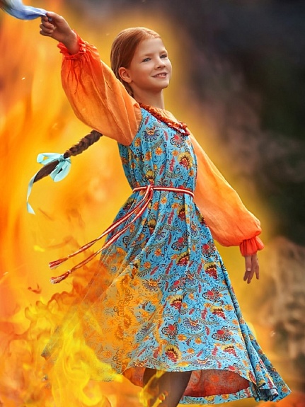 Костюм созданный по мотивам "Огневушки-Поскакушки"