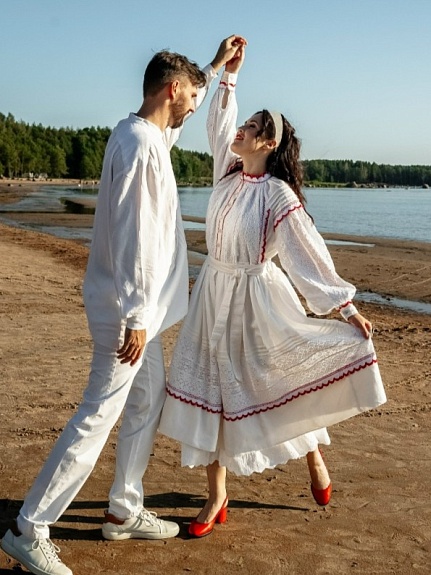 Свадебные наряды из Льна с вискозой