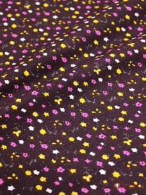 Микровельвет "Нежные незабудки" цв.темно-вишневый, СОРТ2, ш.1.1м, хлопок-100%, 125гр/м.кв