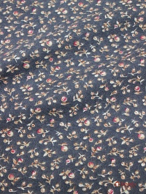 Теплый хлопок "Брусника на винтажно-сером", ш.1.48м, хлопок-100%, 140гр/м.кв