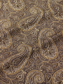 Импорт. хлопок "Крупные огурцы" цв.коричневый, ш.1.45м, хлопок-100%, 100гр/м.кв