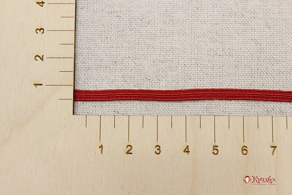 Резинка бельевая цв.Красный, ш.4мм, 10м