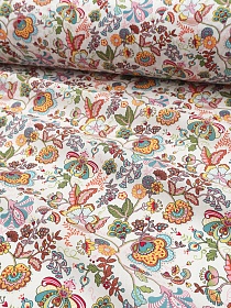 Импорт. хлопок "Сказочное лето" цв.малиновый, ш.1.48м, хлопок-100%, 100гр/м.кв