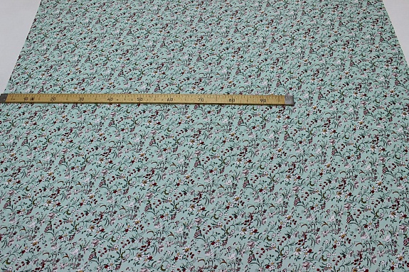 Штапель "Марисоль" цв.нежно-мятная дымка, ш.1.42м, вискоза-100%, 90гр/м.кв