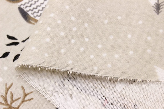 Теплый хлопок "Герда" цв.сливочно-оливковый, ш.1.45м, хлопок-100%, 150гр/м.кв