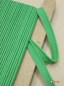 Кант отделочный цв.светло-зеленый, ш.15мм/3мм, хлопок-100%