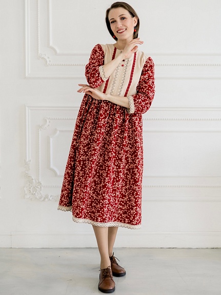 Платье из теплого хлопка "Магдалина"