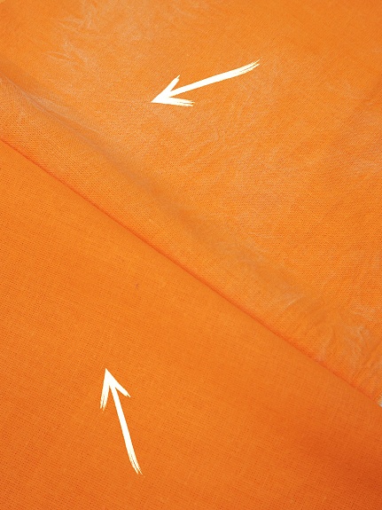 Бязь цв.Оранжевый, СОРТ2, ш.1.5м, хлопок-100%, 142гр/м.кв