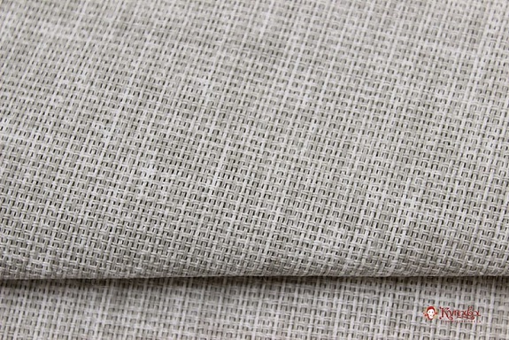 Мерный лоскут (ткань в отрезах) - Рогожка цв.Светлый серо-бежевый меланж, ш.1.5м, хлопок-100%