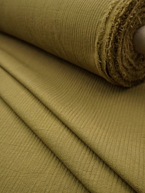 Муслин двухслойный стеганый с эф.жатости цв.Оливково-коричневый, ш.1.4м, хлопок-100%, 200гр/м.кв
