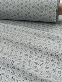 Импорт. хлопок "Лиственный ритм" цв.серый, ш.1.5м, хлопок-100%, 100гр/м.кв