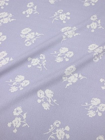 Креп-вискоза с эффектом жатости "Цветочная нотка" цв.св.серо-фиолетовая дымка, ш.1.4м, вискоза-100%
