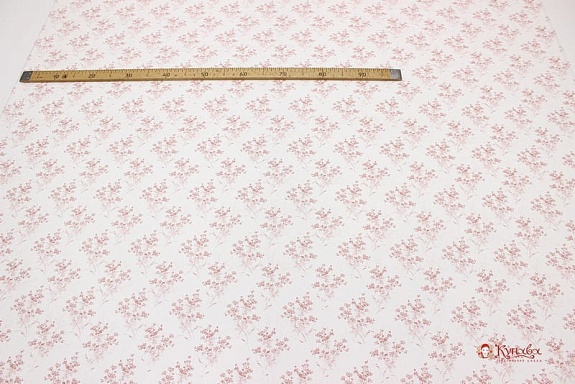 Мерный лоскут - Плательный хлопок "Рута душистая" цв.коричневая брусника, ш.1.5м, хлопок-100%