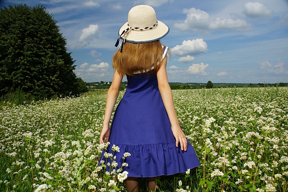 Платье в морском стиле