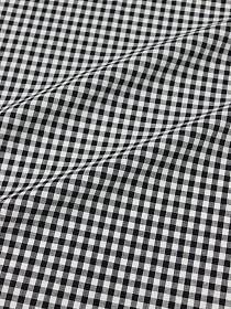 Вареный (стираный) хлопок "Клетка (0.4*0.4см)" цв.черный, ш.2.5м, хл-100%, 110гр/м.кв