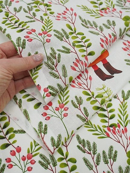 Перкаль "Лесные музыканты", ш.1.5м, хлопок-100%, 100гр/м.кв