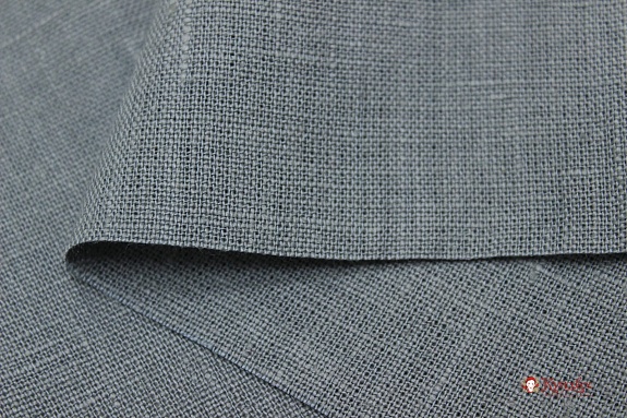 Лен костюмный с эффектом мятости цв.Серый-2, ш.1.45м, лен-100%, 190гр/м.кв