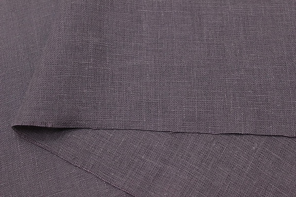 Лен костюмный с эффектом мятости цв.Т.лилово-кофейный флер-2, СОРТ2, ш.1.45м, лен-100%, 190гр/м.кв