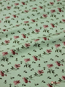 Плательная вискоза "Валери", СОРТ2, цв.винтажная мята, ш.1.49м, вискоза-100%, 135гр/м.кв