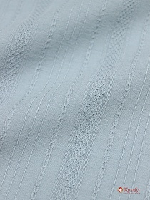 Брак(цена снижена) Фактурный хлопок "Рельефные полоски" цв.винтажно-голубой , ш.1.44м, хл-100%