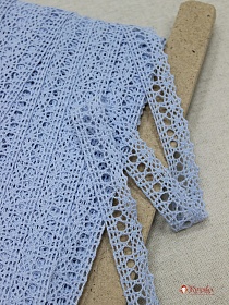 Кружево цв.голубой-3, ш.20мм, хлопок-90%, п/э-10%