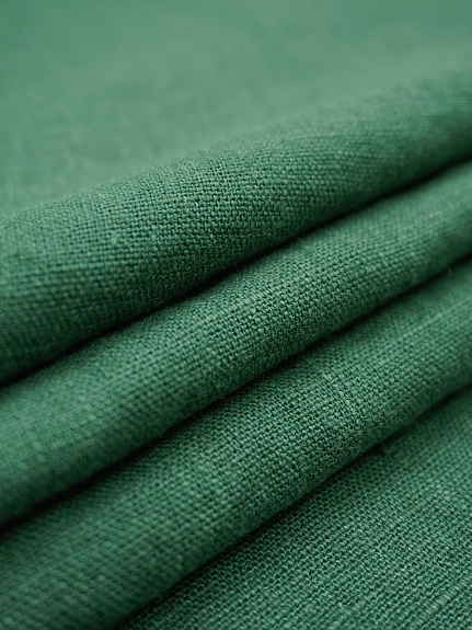 Лен костюмный с эффектом мятости цв.Хвоя, ш.1.45м, лен-100%, 250гр/м.кв