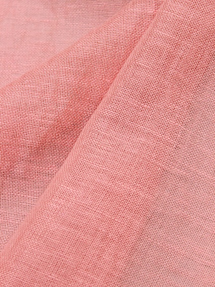 Полулен декоративный Вуаль цв.коралловый св.розовый, ш.1.6м, лен-56%, хл-44%, 80гр/м.кв