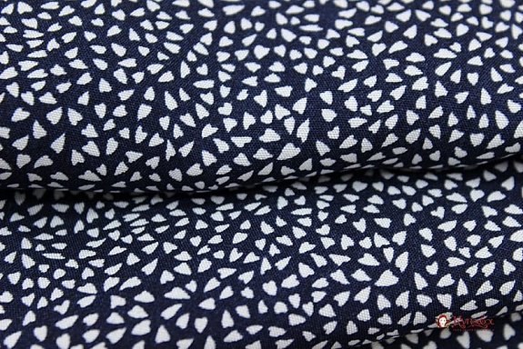 Штапель "Мелкая рябь" цв.чернильный,  ш1.45м, вискоза-100%, 100гр/м.кв