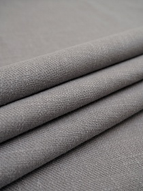 Брак(уценка) Конопля с хлопком-диагональ цв.Каменно-серый, ш.1.4м, конопля-80%, хлопок-20%, 246гр/м.кв