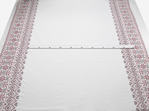 Батист с вышивкой "Славянский орнамент", ш.1.5м, хлопок-100%, 80гр/м.кв