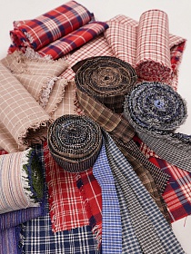 Комплект кромочного лоскута 1кг (от наборов для рукоделия) Пестрядь