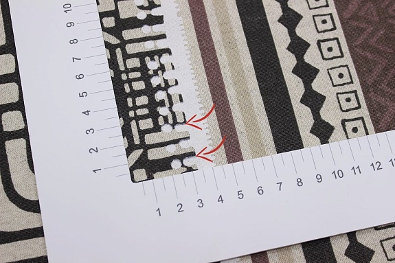 Полулен "Сахара - орнамент" цв.коричневый, (на суровом), СОРТ2, ш.1.5м, лен-30%, хл-70%, 140гр/м.кв