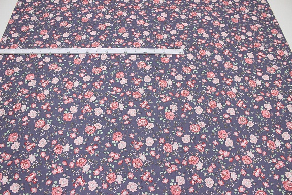 Сатин "Фания" цв.фиолетово-серый, ш.1.60м, хлопок-100%, 110гр/м.кв