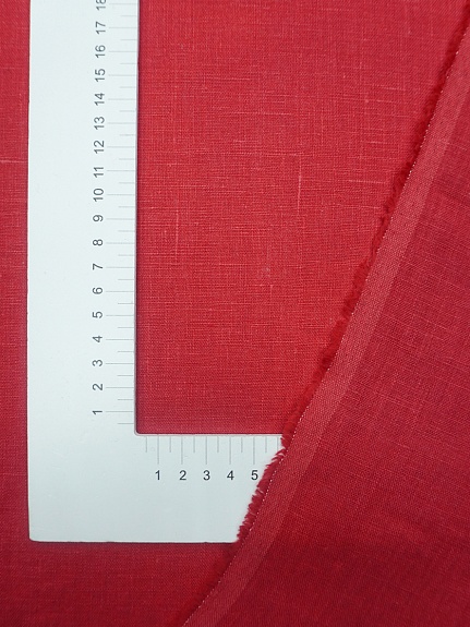 Лен костюмный с эффектом мятости цв.Винтажно-красный, ш.1.45м, лен-100%, 190гр/м.кв