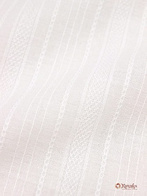 Фактурный хлопок "Рельефные полоски" цв.белый, ш.1.41м, хлопок-100%, 110гр/м.кв