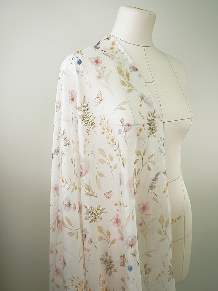 Вискозный шифон (Digital) "Ласковый взор", СОРТ2,  ш.1.5м, вискоза-75%, нейлон-25%, 50гр/м.кв