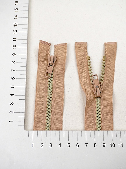 Молния тракторная №5 цв.темный телесно-бежевый, СОРТ2, 65см