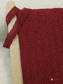 Кружево цв.бордовый, ш.20мм, хлопок-90%, п/э-10%#016421