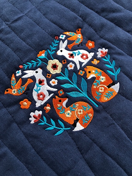 Жилет из хлопкольна цв.джинсово-синий