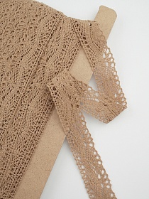 Кружево цв.темно-песочный, ш.30мм, хлопок-90%, п/э-10%