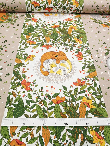 Рогожка "Мурмурвиль", ш.1.5м, хлопок-100%, 165гр/м.кв, раппорт 63см