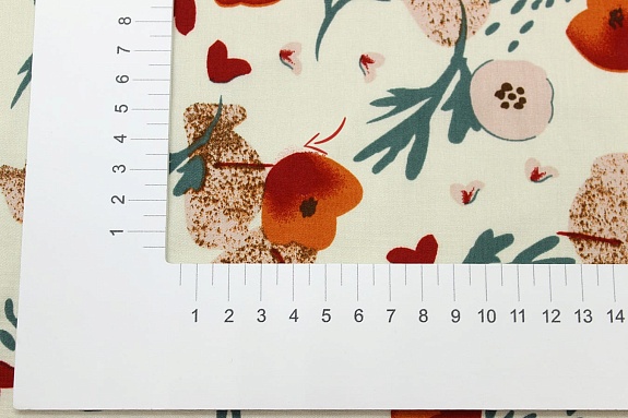 Штапель "Анима" цв.св.бежево-молочный, СОРТ2, ш.1.45м, вискоза-100%, 90гр/м.кв